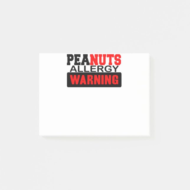 Erdnüsse Allergiewarnsystem Post-it Klebezettel (Vorderseite)