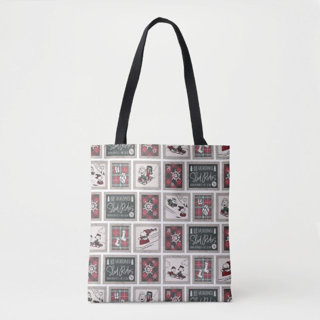 Erdnüsse | Alt modisches Schlittelwegmuster Tasche (Vorderseite)