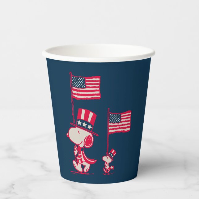 Erdnüsse | American Summer Old Glory Pappbecher (Vorderseite)