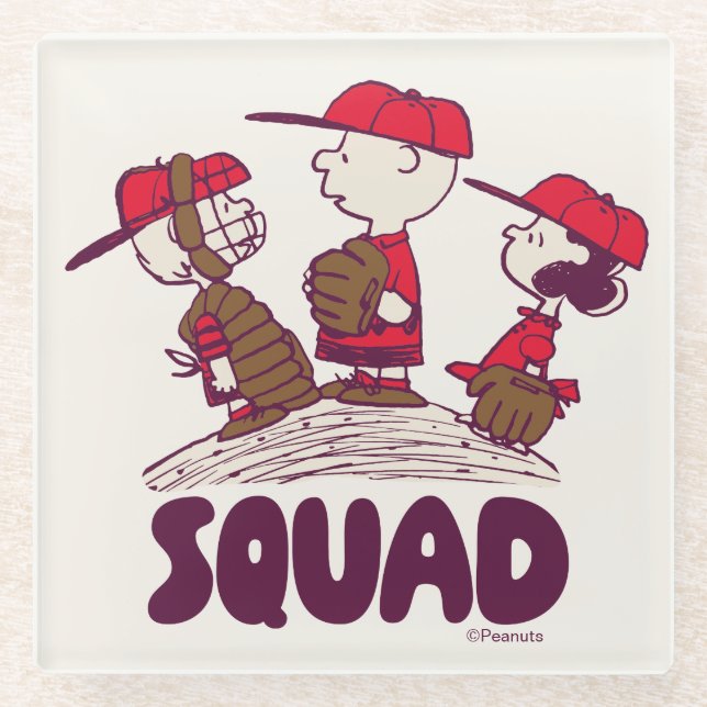Erdnüsse | Baseball Squad Glasuntersetzer (Vorderseite)