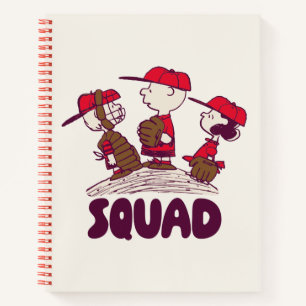 Erdnüsse   Baseball Squad Notizbuch