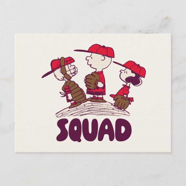 Erdnüsse | Baseball Squad Postkarte (Vorderseite)