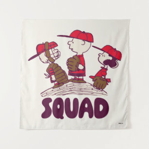 Erdnüsse Baseball Squad Wandteppich