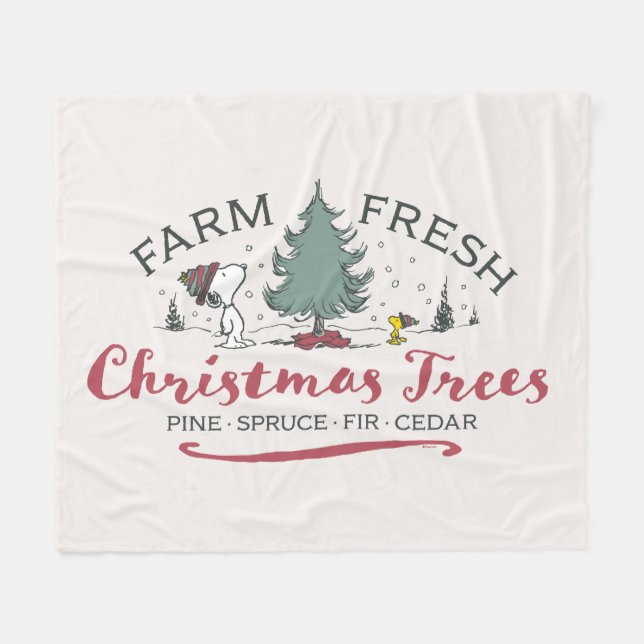 Erdnüsse | Bauernhof Frische Weihnachtsbaumen Fleecedecke (Vorderseite (Horizontal))