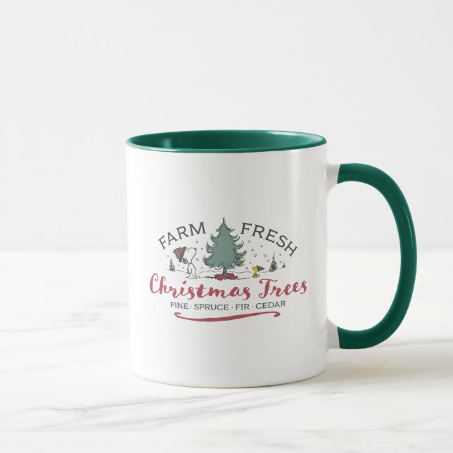 Erdnüsse | Bauernhof Frische Weihnachtsbaumen Tasse (Rechts)