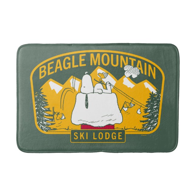 Erdnüsse | Beagle Skilodge Badematte (Vorderseite)