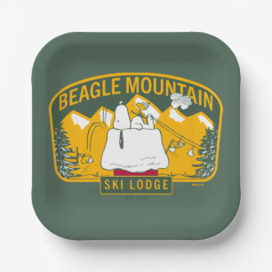 Erdnüsse Beagle Skilodge Pappteller