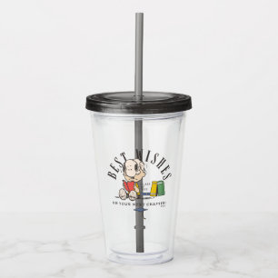 Erdnüsse Beste Wünsche Abschluss Snoopy Lesend Acryltrinkbecher