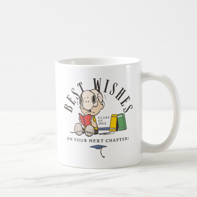 Erdnüsse Beste Wünsche Abschluss Snoopy Lesend Kaffeetasse (Rechts)