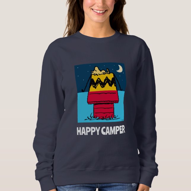 Erdnüsse | Camping aus Holz Sweatshirt (Vorderseite)