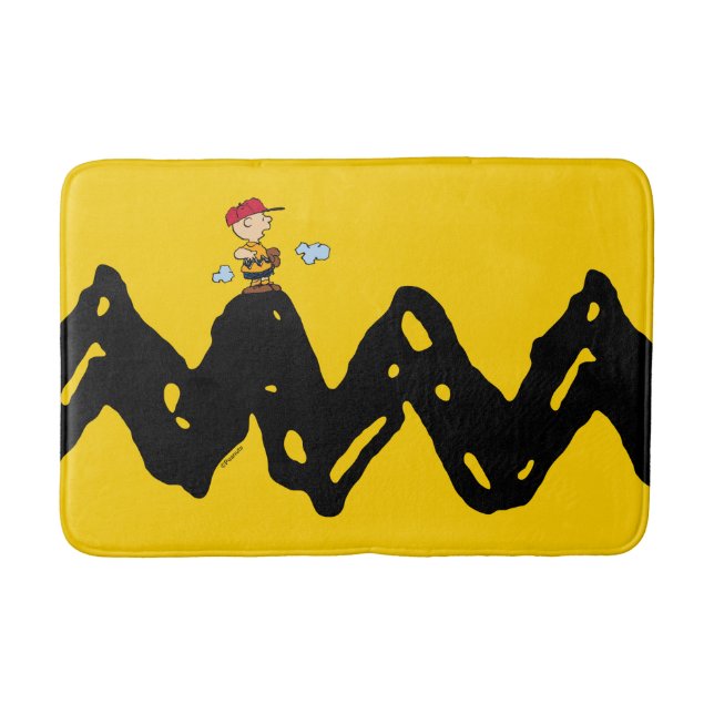 Erdnüsse | Charlie Brown Baseball Badematte (Vorderseite)