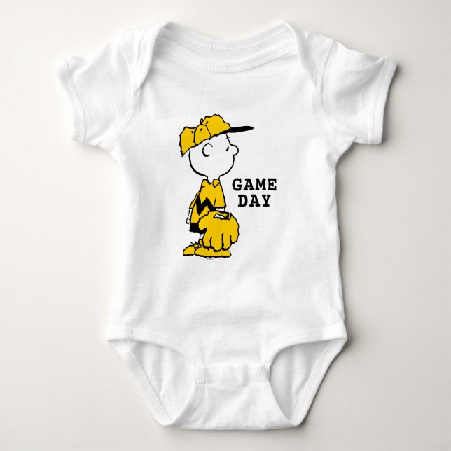 Erdnüsse | Charlie Brown Baseball Game Baby Strampler (Vorderseite)