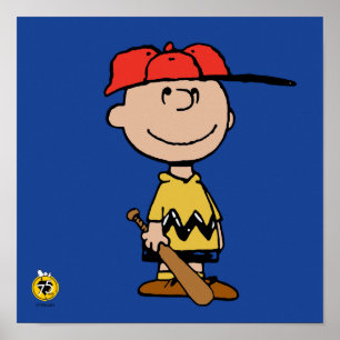 Erdnüsse Charlie Brown Baseball-Lächeln Poster