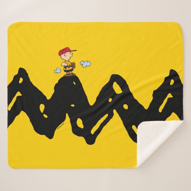 Erdnüsse | Charlie Brown Baseball Sherpadecke (Vorderseite (Horizontal))