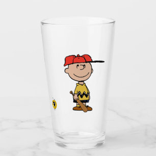 Erdnüsse   Charlie Brown Baseball Smile Glas