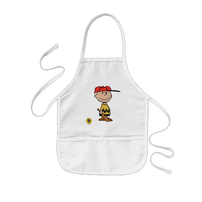 Erdnüsse | Charlie Brown Baseball Smile Kinderschürze (Vorne)