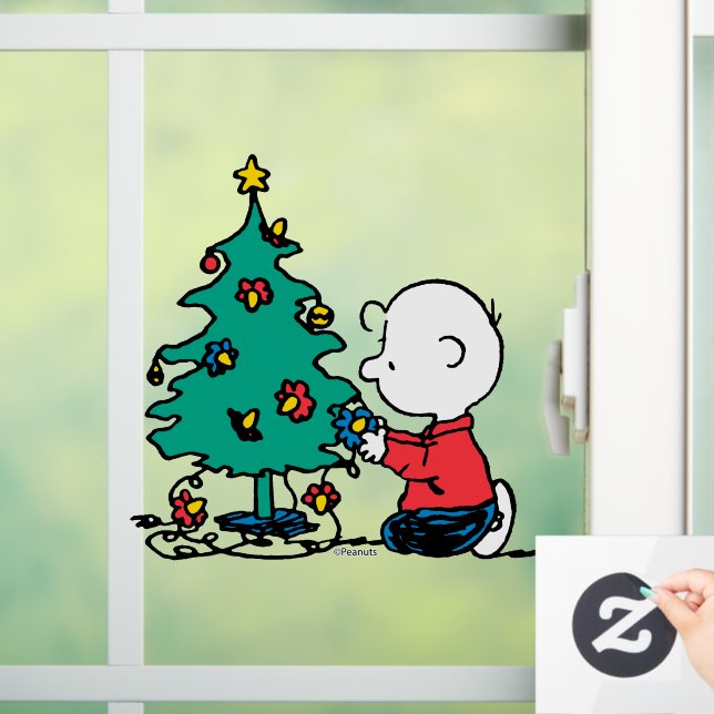 Erdnüsse | Charlie Brown Christmas Lights Fensteraufkleber (Zuhause)