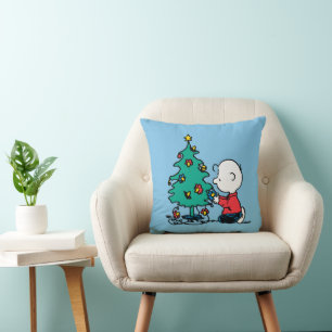 Erdnüsse Charlie Brown Christmas Lights Kissen