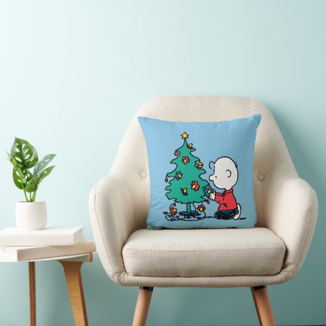 Erdnüsse | Charlie Brown Christmas Lights Kissen (Stuhl )