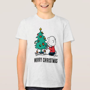 Erdnüsse Charlie Brown Christmas Lights Tri-Blend Shirt