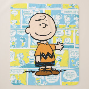 Erdnüsse Charlie Brown Comic-Muster Sherpadecke