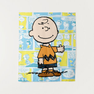 Erdnüsse Charlie Brown Comic-Muster Wandteppich