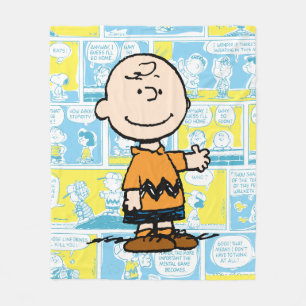 Erdnüsse   Charlie Brown Comic Pattern Fleecedecke