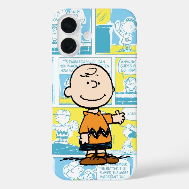 Erdnüsse | Charlie Brown Comic Pattern iPhone 16 Hülle (Rückseite)