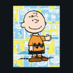 Erdnüsse | Charlie Brown Comic Pattern Postkarte<br><div class="desc">VORLAGE</div>