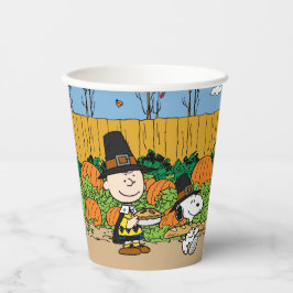 Erdnüsse | Charlie Brown Erntedank Fest Pappbecher