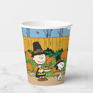 Erdnüsse   Charlie Brown Erntedank Fest Pappbecher