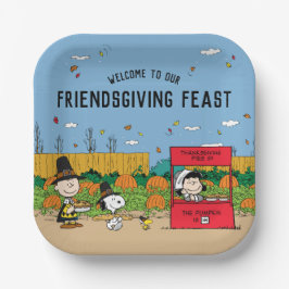 Erdnüsse | Charlie Brown Erntedank Fest Pappteller