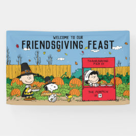 Erdnüsse | Charlie Brown Erntedank Fest Willkommen Banner