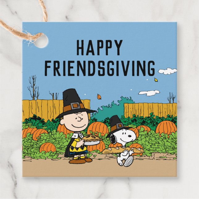 Erdnüsse | Charlie Brown Erntedank Geschenkanhänger (Vorderseite)