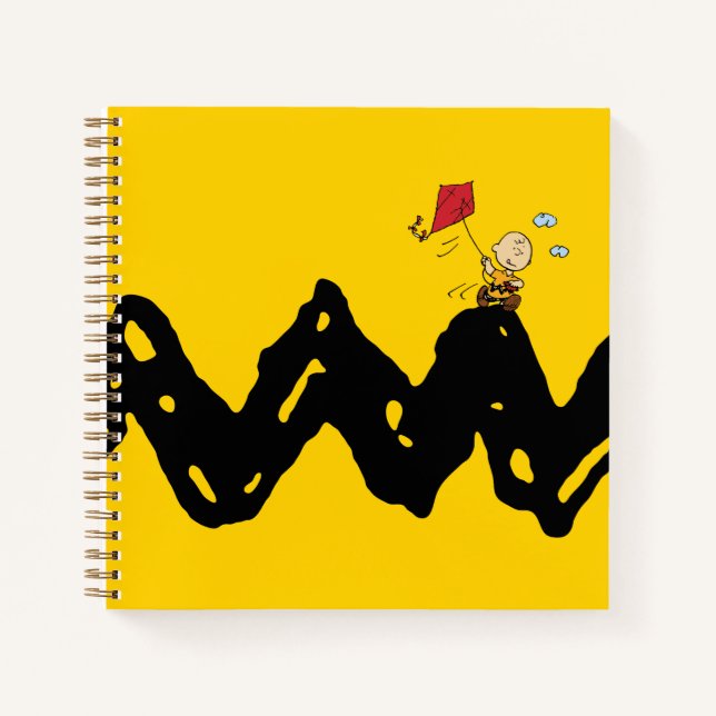 Erdnüsse | Charlie Brown Flying Kite Notizbuch (Vorderseite)