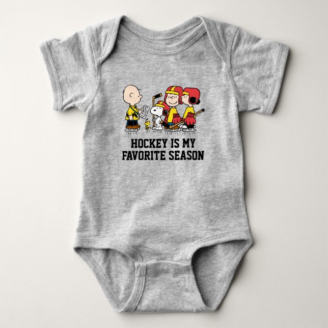 Erdnüsse | Charlie Brown Hockey Coach Baby Strampler (Vorderseite)