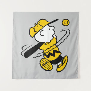 Erdnüsse   Charlie Brown in Bat Wandteppich
