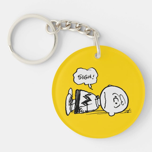 Erdnüsse | Charlie Brown ist unten Schlüsselanhänger (Vorderseite)