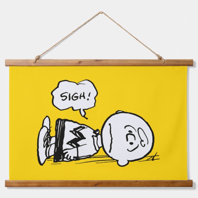 Erdnüsse | Charlie Brown ist unten Wandteppich Mit Holzrahmen (Vorne)