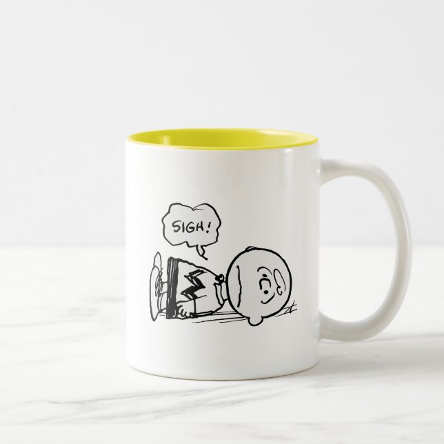 Erdnüsse | Charlie Brown ist unten Zweifarbige Tasse (Rechts)