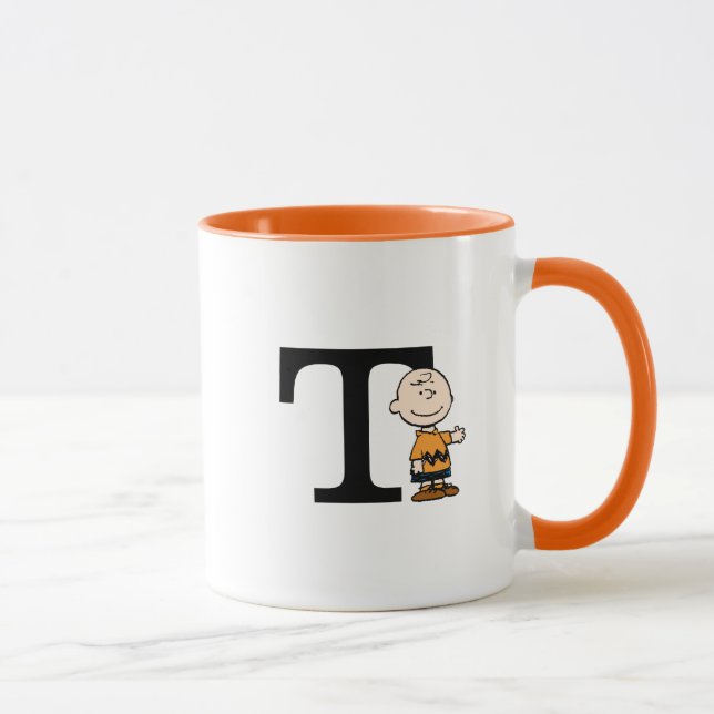 Erdnüsse | Charlie Brown Monogram T Tasse (Rechts)