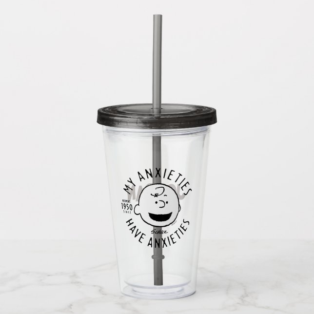 Erdnüsse | Charlie Brown Nervous seit 1950 Acryltrinkbecher (Vorderseite)