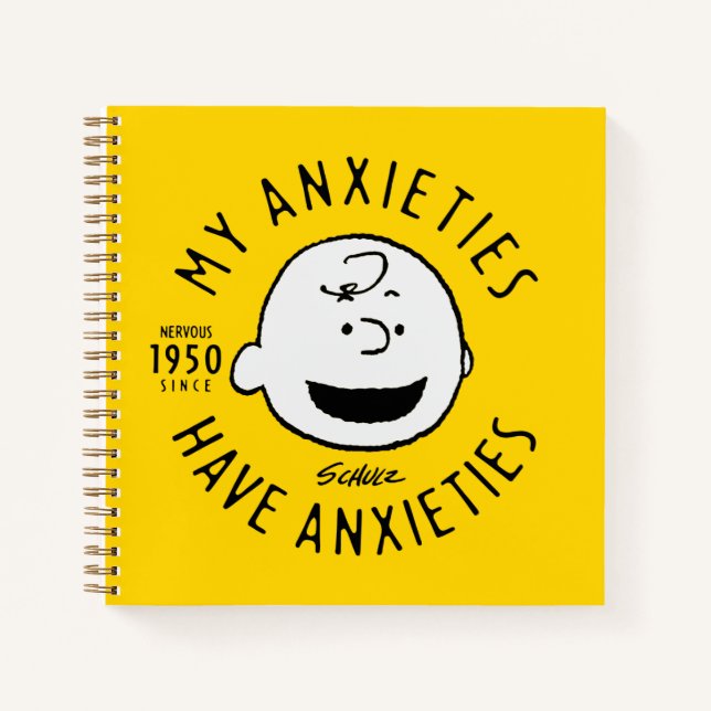 Erdnüsse | Charlie Brown Nervous seit 1950 Notizbuch (Vorderseite)