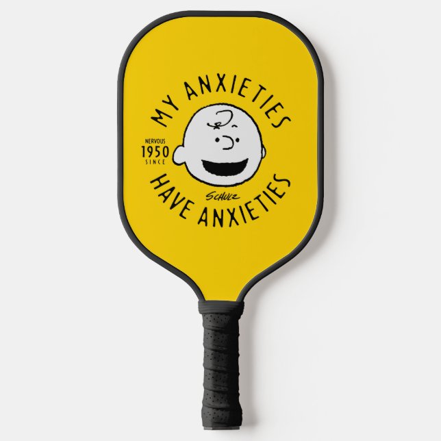 Erdnüsse | Charlie Brown Nervous seit 1950 Pickleball Schläger (Vorderseite)
