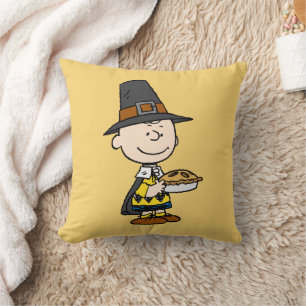 Erdnüsse   Charlie Brown Pilgrim Kissen