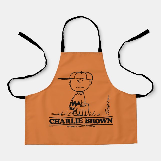 Erdnüsse | Charlie Brown Playing Ball Schürze (Vorderseite)
