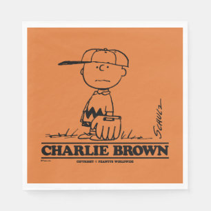 Erdnüsse   Charlie Brown Playing Ball Serviette