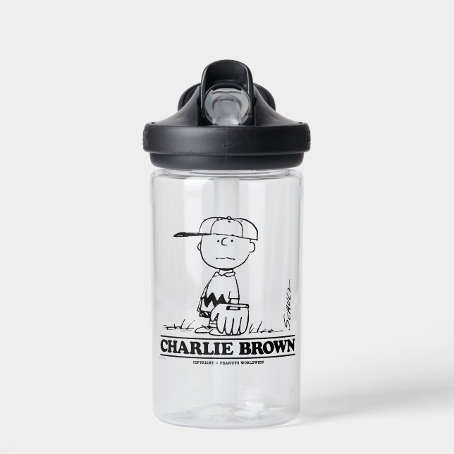 Erdnüsse | Charlie Brown Playing Ball Trinkflasche (Vorne)