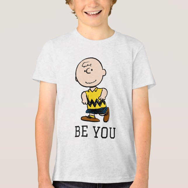 Erdnüsse | Charlie Brown Portrait Tri-Blend Shirt (Vorderseite)