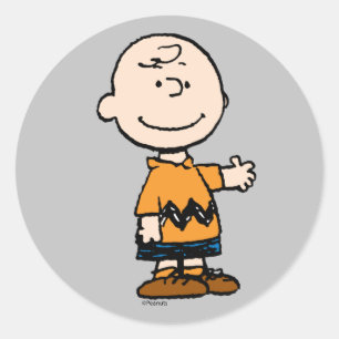 Erdnüsse Charlie Brown Runder Aufkleber